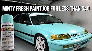 CHEAP Spray Can Paint With GREAT Results. (Under $40 PAINT JOB)