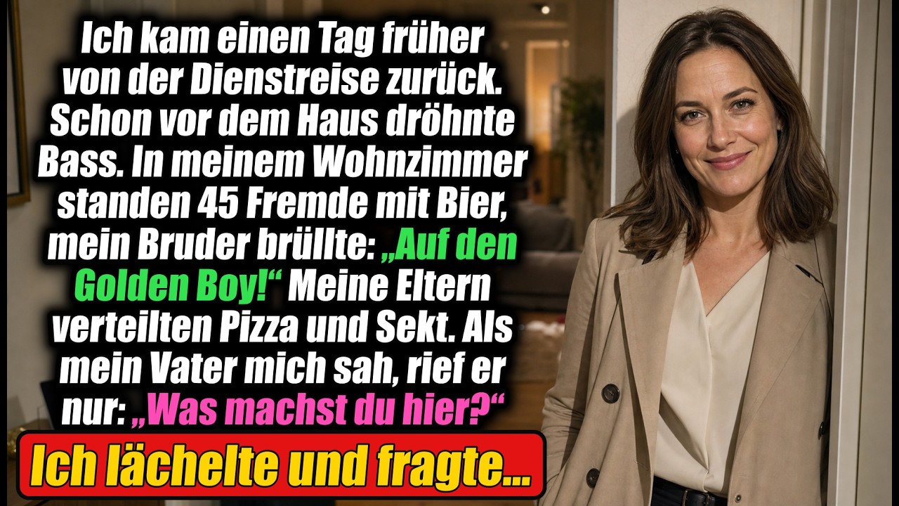 Einen Tag früher von Dienstreise zurück—45 Fremde feierten in meinem Haus den 25. meines Bruders…