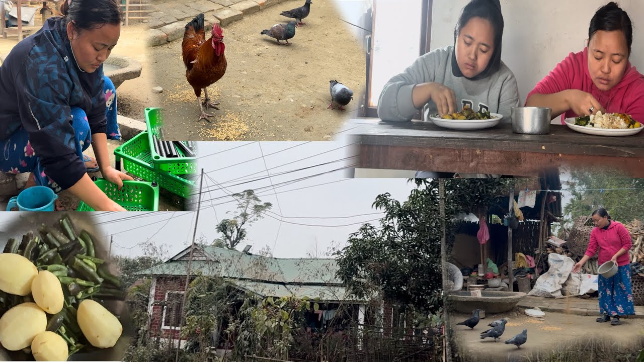 Cooking aalu with flat beans curry in village style || Village life in Nepal || Village Kitchen 