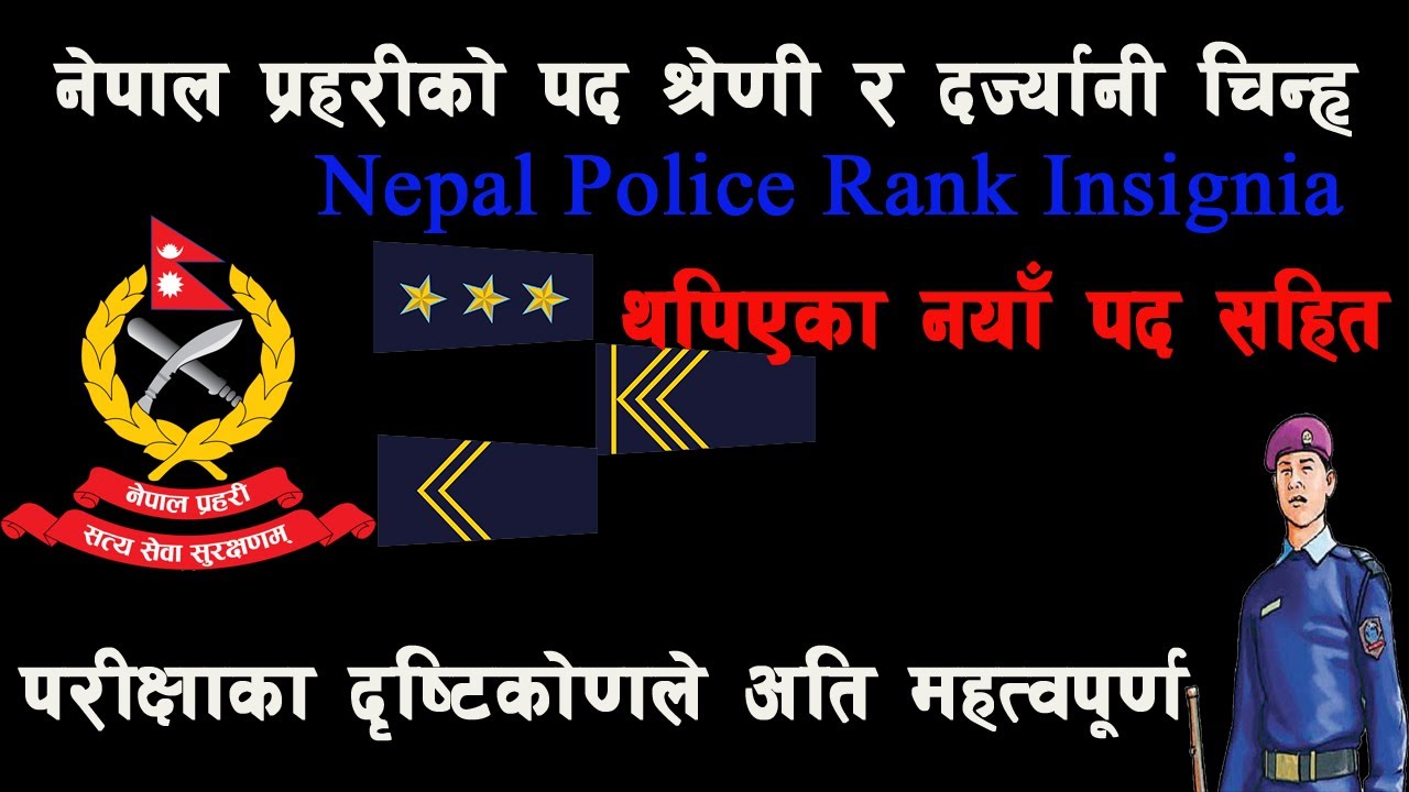 नेपाल प्रहरीको पद श्रेणी दर्जा र दर्ज्यानी चिन्ह्र | Police Rank| Nepal