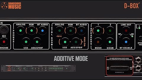 Individual and Additive Modes | Dangerous D-BOX+ Video Manual