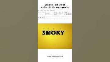 How to create  a Smoke Text Effect Animation in PowerPoint #slideegg