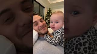 Dads Cheek Buffet Or Adorable Babys Mealtime