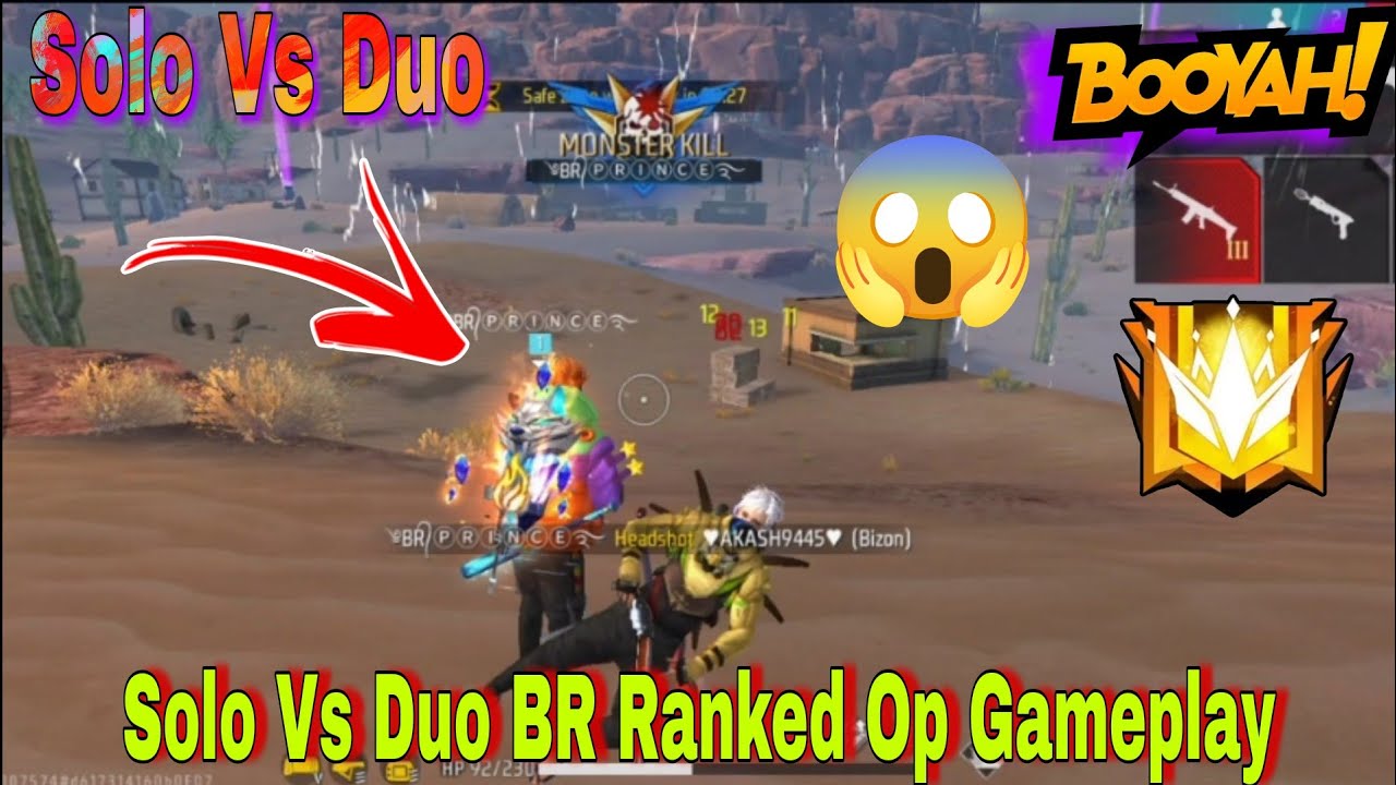 Solo Vs Duo Op Gameplay In BR Ranked 😱|| Master Rank Pushing Gameplay ...