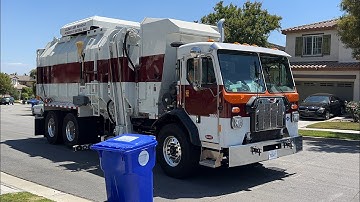 Brand New Burrtec Garbage Truck In Action!