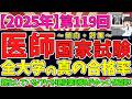 【2025年】第119回医師国家試験!全大学の真の合格率教えます!