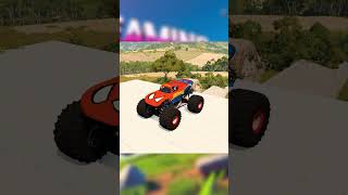 LIGHTNING MCQUEEN VS CRAZY CRASHES! 😱 TRAIN WRECKS & MONSTER TRUCK CHAOS | BEAMNG DRIVE