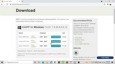 How to install XAMPP version 8.0.12