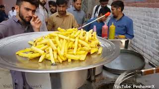 Асад Улла Пальцевые чипсы | Картофель фри | Чипсы | Пакистанская уличная еда | Жареные чипсы |