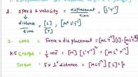 physical quantities have same dimensional formula||dimensional formulas