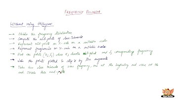 How to draw frequency polygon without using histogram ?