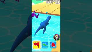 Blue T-Rex vs Dinosaur Race 🦖🔥 | Epic Dinosaur Evolution Game | Level Challenge #shorts
