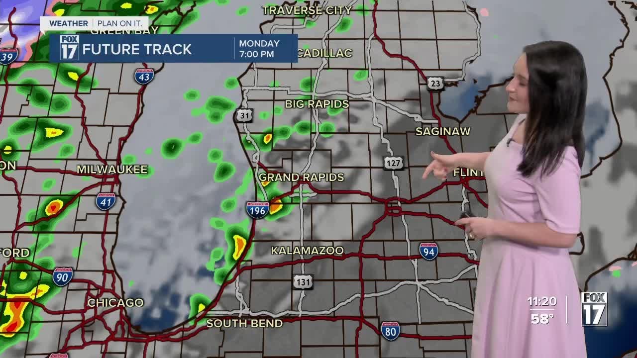Record high temperatures and thunderstorms possible Monday - YouTube