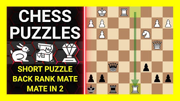 Chess Puzzles to Practice. Themes: Short puzzle, Back rank mate, Mate in 2. Learn Chess
