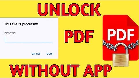 pdf ka password kaise pata kare | How To Remove Password From PDF File ! How To Unlock PDF  Password