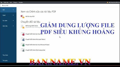 Phần mềm thần thánh cho dân văn phòng giảm dung lượng file PDF siêu thấp.