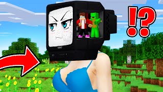 How Mikey & JJ Control TV WOMAN ! Mikey SAVE JJ in Minecraft - Maizen