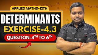 Class 12 Applied Maths Determinants Exercise 4.3 Q4 to Q6 | Full Solution in Hindi | Cramer's Rul