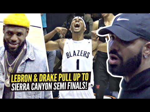 Drake & LeBron James Pull Up to Watch Bronny & Sierra Canyon’s WILD State Semi-Finals Game vs HW!