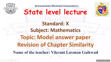 BMC EDU ENG 10/MATHS 2/SIMILARITY/VIKRANT GAIKWAD