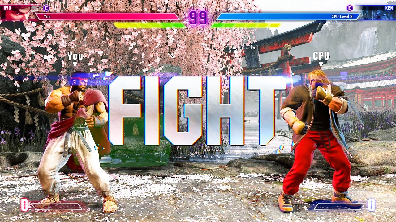 Street Fighter 6 Ken vs Ryu Gameplay (Max Level AI) 