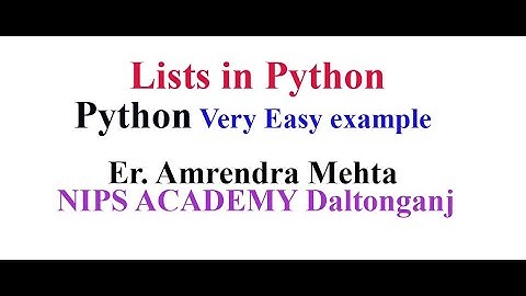 Python Programming | Er. Amrendra Mehta | 11th | 12th  computer science l CMS l BCA l IT