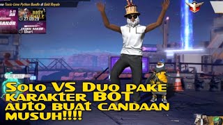 @freefire solo vs duo pake karakter bot,auto di tonjok musuh! |free fire