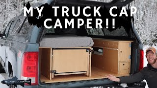 My Truck Cap Camper I Built With ZERO Woodworking Experience!! (One Week Build)