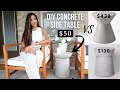DIY Concrete Side Table Under $50 | Modern home decor on a budget