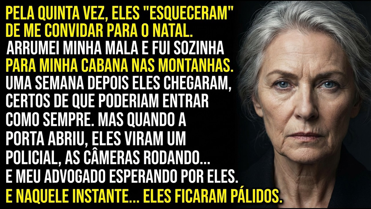 Minha família me esqueceu no Natal… me escondi na cabana, uma semana depois tentaram entrar.
