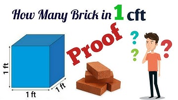 How Many Brick in One Cubic Feet ( 1 cft )