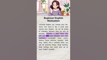 Beginner English Motivation | English Reading and Listening Practice #easyenglish #englishspeaking