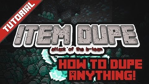 MINECRAFT - Attack of the B-team - ITEM DUPE TRICK- Tutorial (WORKING)