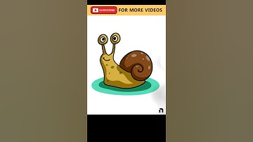 How to draw Snail | Easy Cute Snail drawing | Digital Drawing Tutorial | InDrawz | Youtube #Shorts