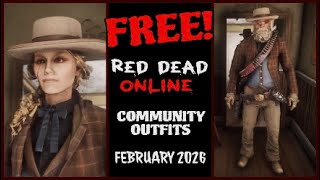 Red Dead Online : This Months FREE Collectors Community Outfits - FEBRUARY 2026 (Male & Female)