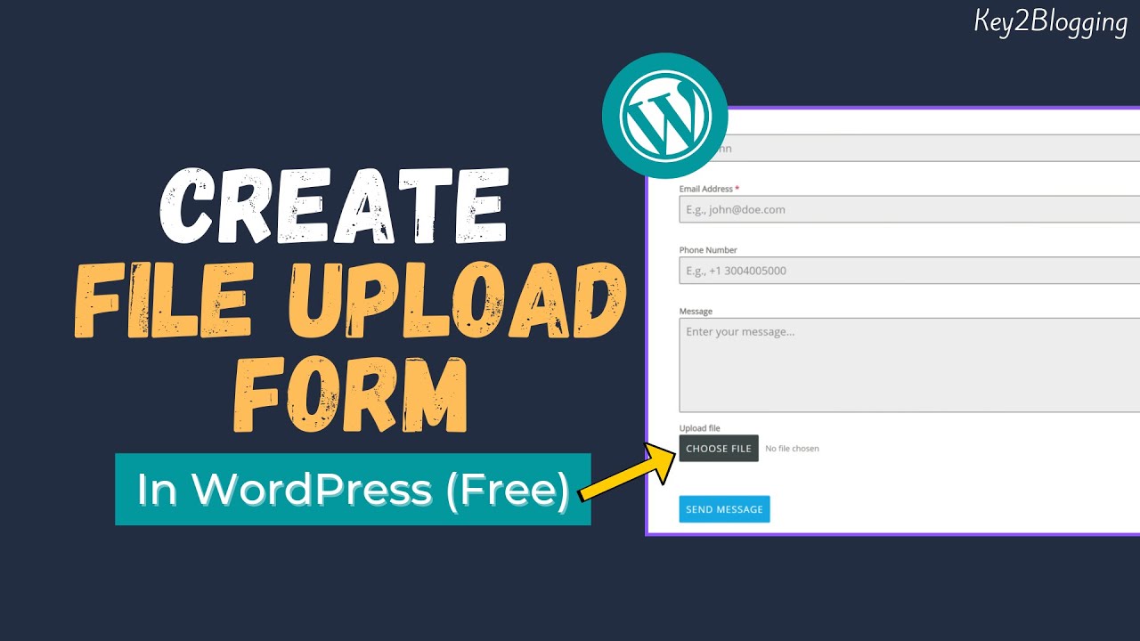 How To Create A File Upload Form In WordPress Free YouTube