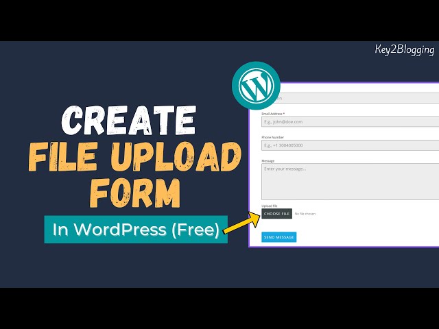 How to Create a File Upload Form in WordPress  [ Free ] class=