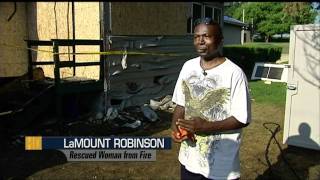 Neighbor Saves Woman From House Fire