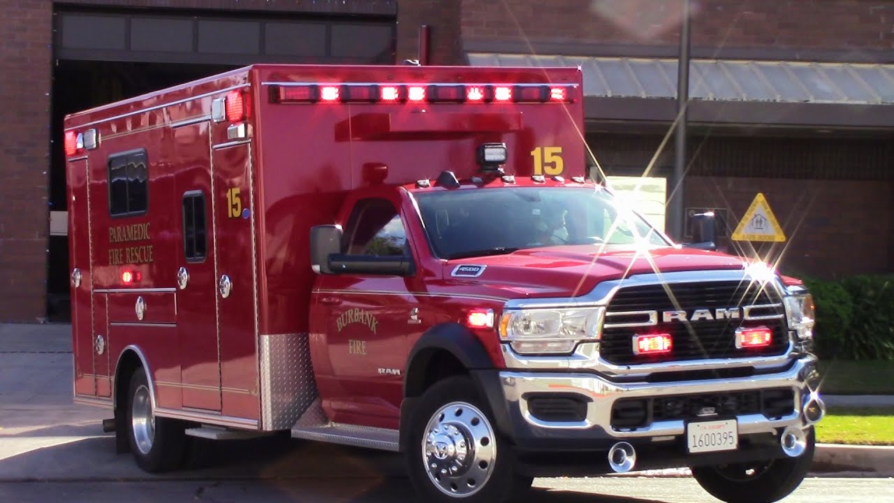 Burbank Fire Dept. NEW Rescue 15 Responding YouTube