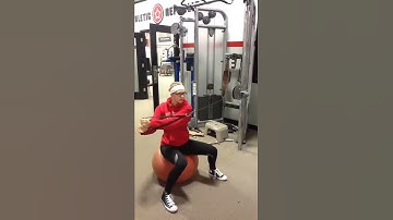 Seated stability ball trunk rotation