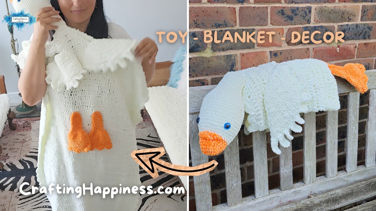I Finally Perfected This 3in1 Goose Blanket Crochet Pattern!  - Pattern reveal