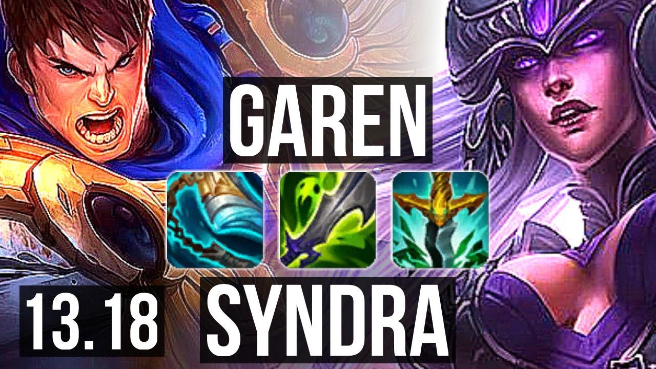 GAREN vs SYNDRA (MID) | 1.6M mastery, 5/1/4, 500+ games | NA Diamond | 13.18