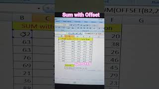 #Excel #Sum with Offset Function #Shorts #Viral