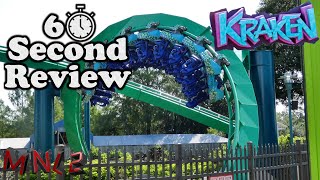 60 Second Review - Kraken at SeaWorld Orlando #shorts