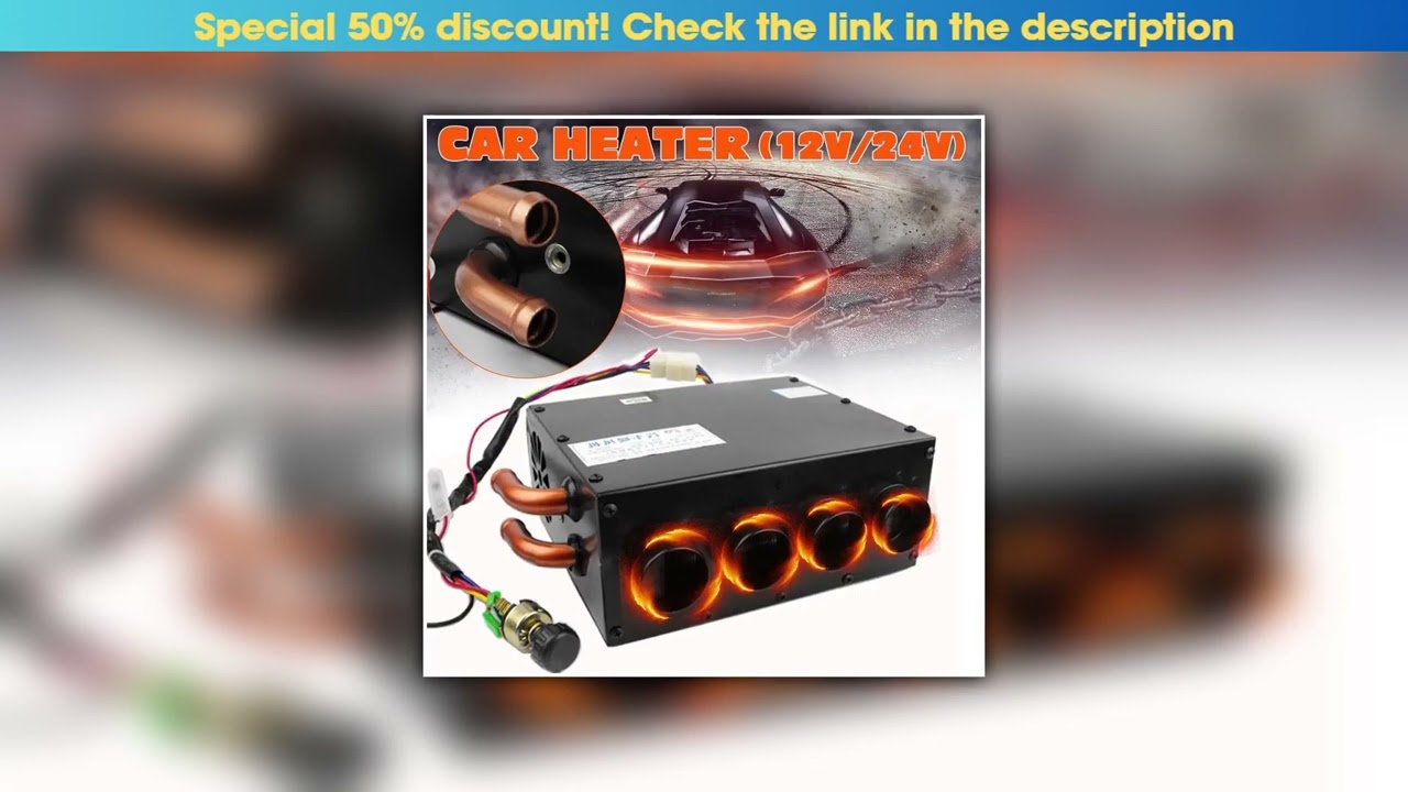 Hot Picks 12V/24V 80W Universal 4 Hole Portable Car Vehicle Heating Cooling Heater Defroster Demist