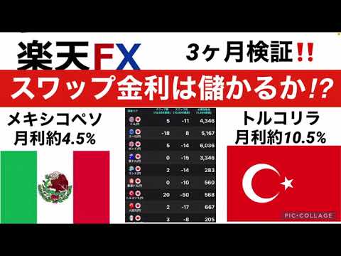 楽天FX トルコリラスワップ金利‼️25倍で月利4.5%‼️3ヶ月ロスカットされずに生き残れるか⁉️