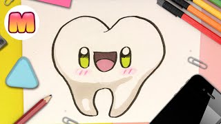 Cómo Dibujar Un Diente Kawaii Dibujos Faciles Aprender A Dibujar Con Jape