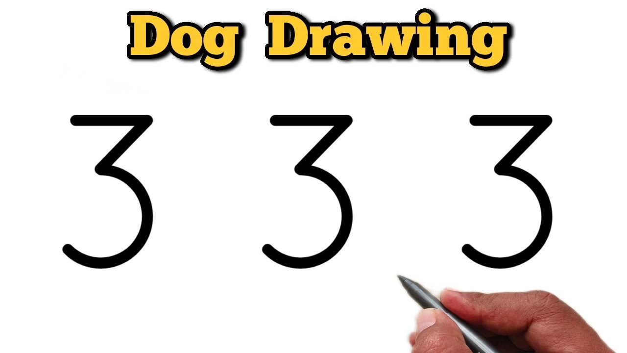 How to Turn 333 into a Cute Dog Drawing | Fun Drawing for Beginners