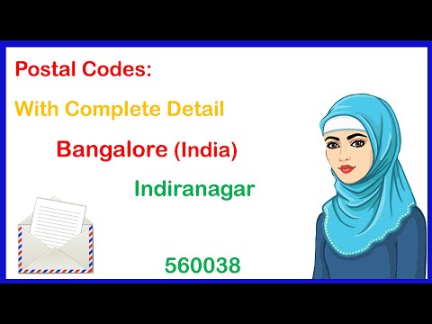 Postal Code of Indiranagar Bangalore Karnataka India Pincode or Post code zip code