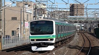 南柏駅を通過する常磐線快速E231系　2018年2月6日